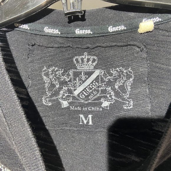 Guess Long Sleeved Black Shirt Mens Medium - Picture 5 of 6